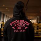 PRIDE OR DIE Knockout delivery hoodie -black